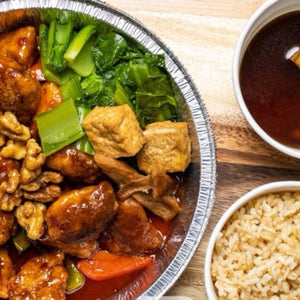 Kong Pao Spicy Vegetarian Chicken Bento Combo